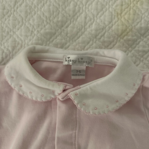 Kissy Kissy Pink Kissy New Beginnings Footie w/Collar - Picture 2 of 3